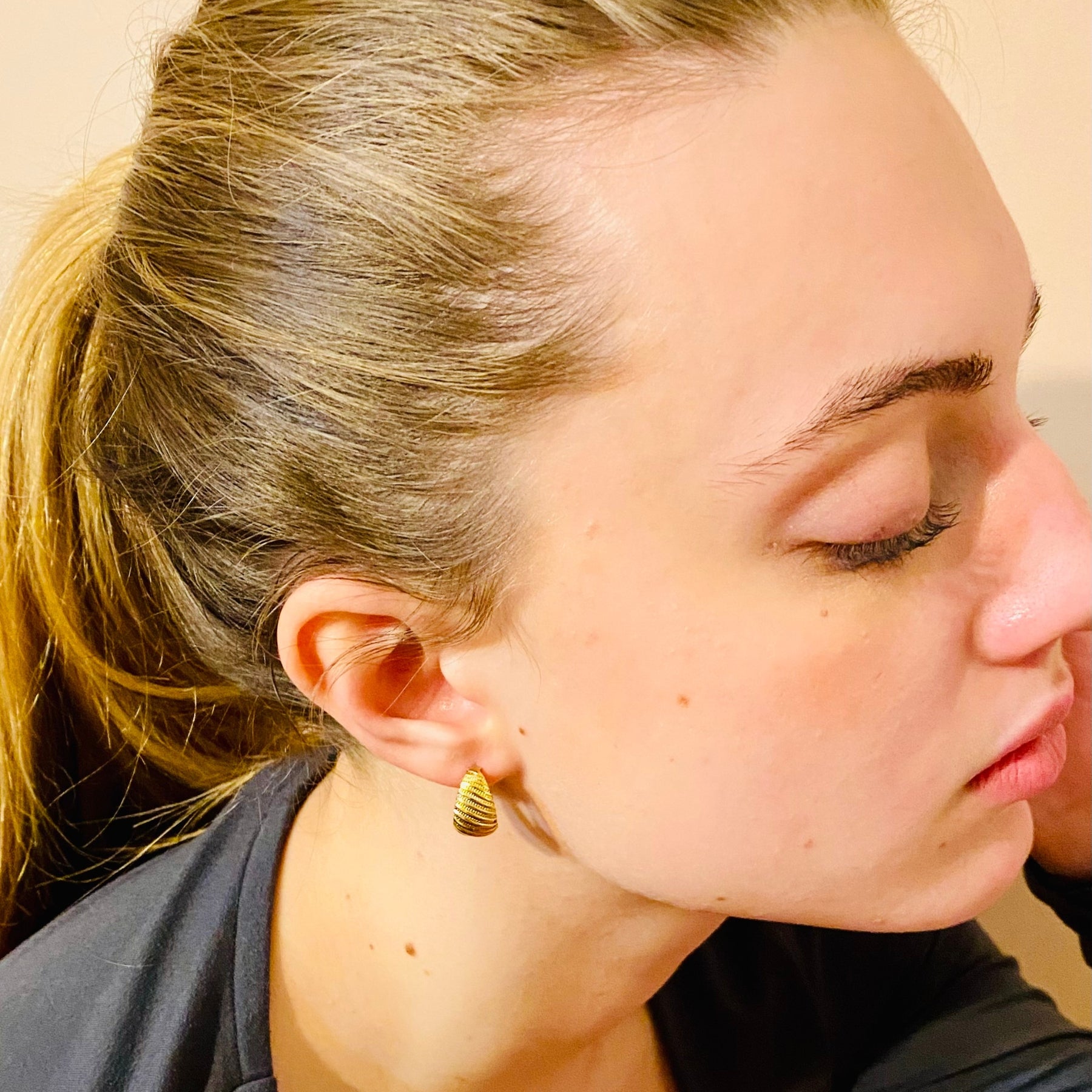 Garance gold hoop earrings