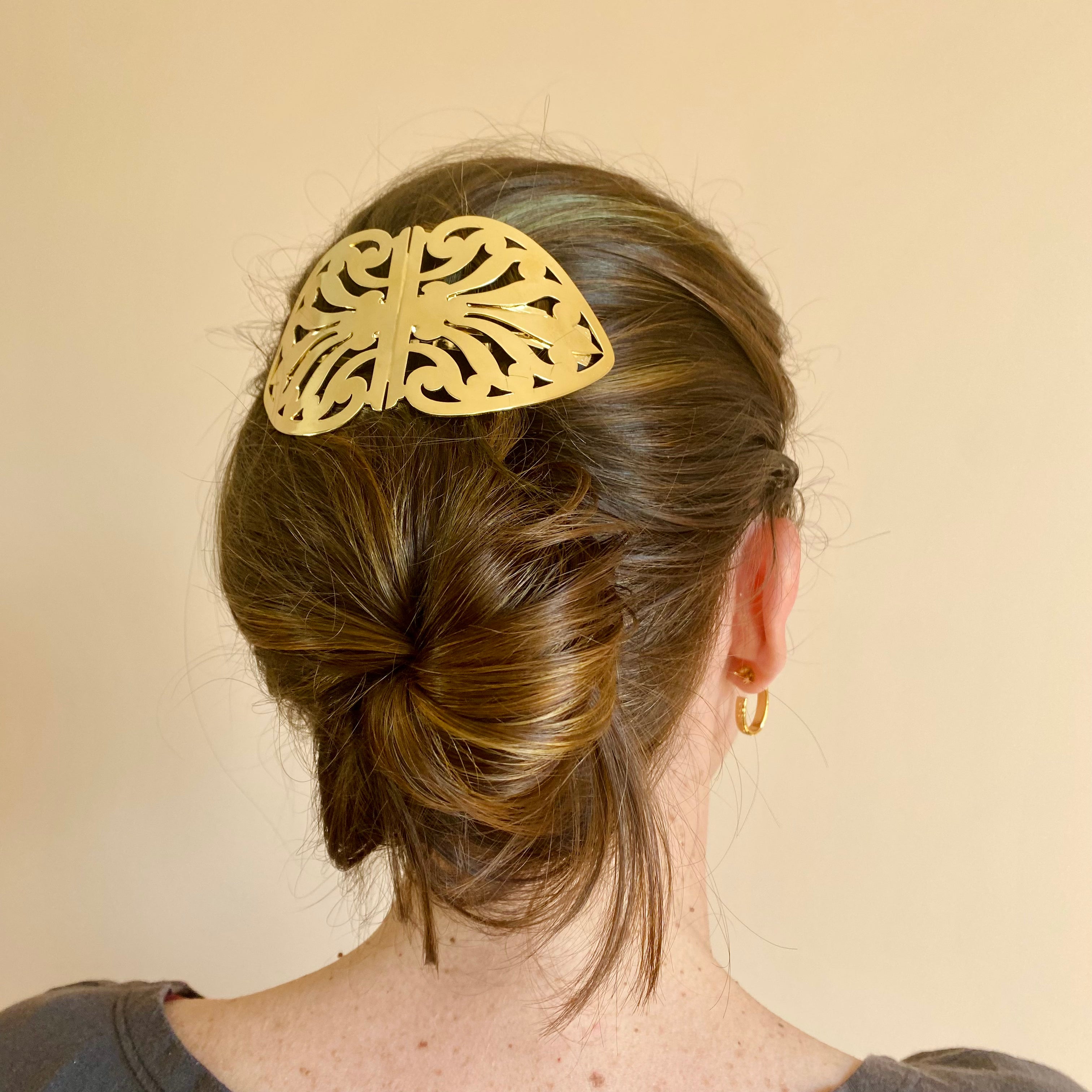 Grosse barrette décorative pour chignon pour mariage ou cérémonie made in France